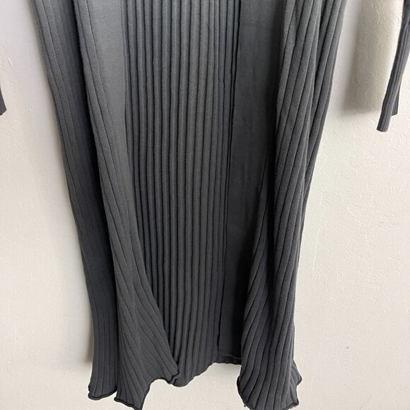 Burning Torch S Cardigan Sweater Gray Ombre Ribbed Duster Long Anthropologie NEW - Picture 5 of 8